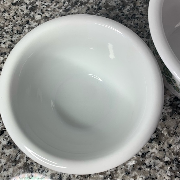 Corelle Coordinates Stoneware Casserole 2qt and 1qt Callaway Green Ivy Vintage - Picture 4 of 9